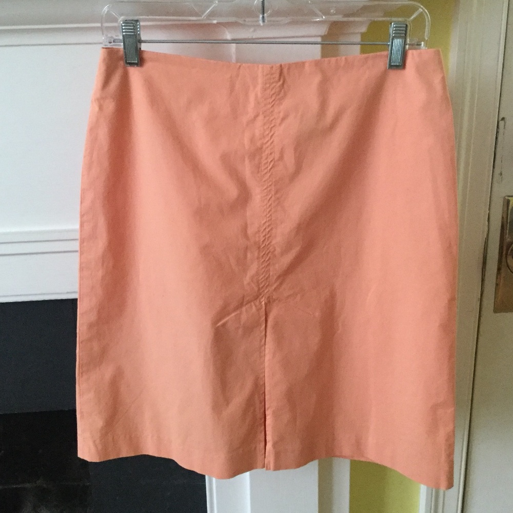 Vintage Y2K Gap Orange Stretch Front Pleat Skirt-  Sz 4
